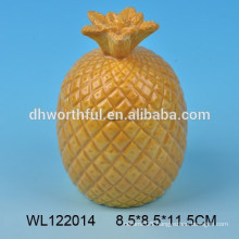 Lovely ceramic condiment set with pineapple design